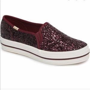 ISO!! Kate Spade Deep Cherry Triple Decker Keds